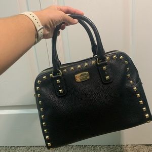 Rockstud Black Leather MK Bag